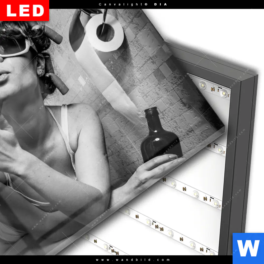 Wechselmotiv Acrylglas Canvalight® DIA | Partygirl | Querformat - Image 3