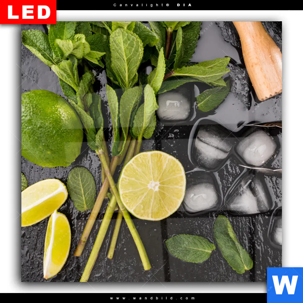 Wechselmotiv Acrylglas Canvalight® DIA | Perfekte Zutaten für Cocktails | Quadrat - Image 2