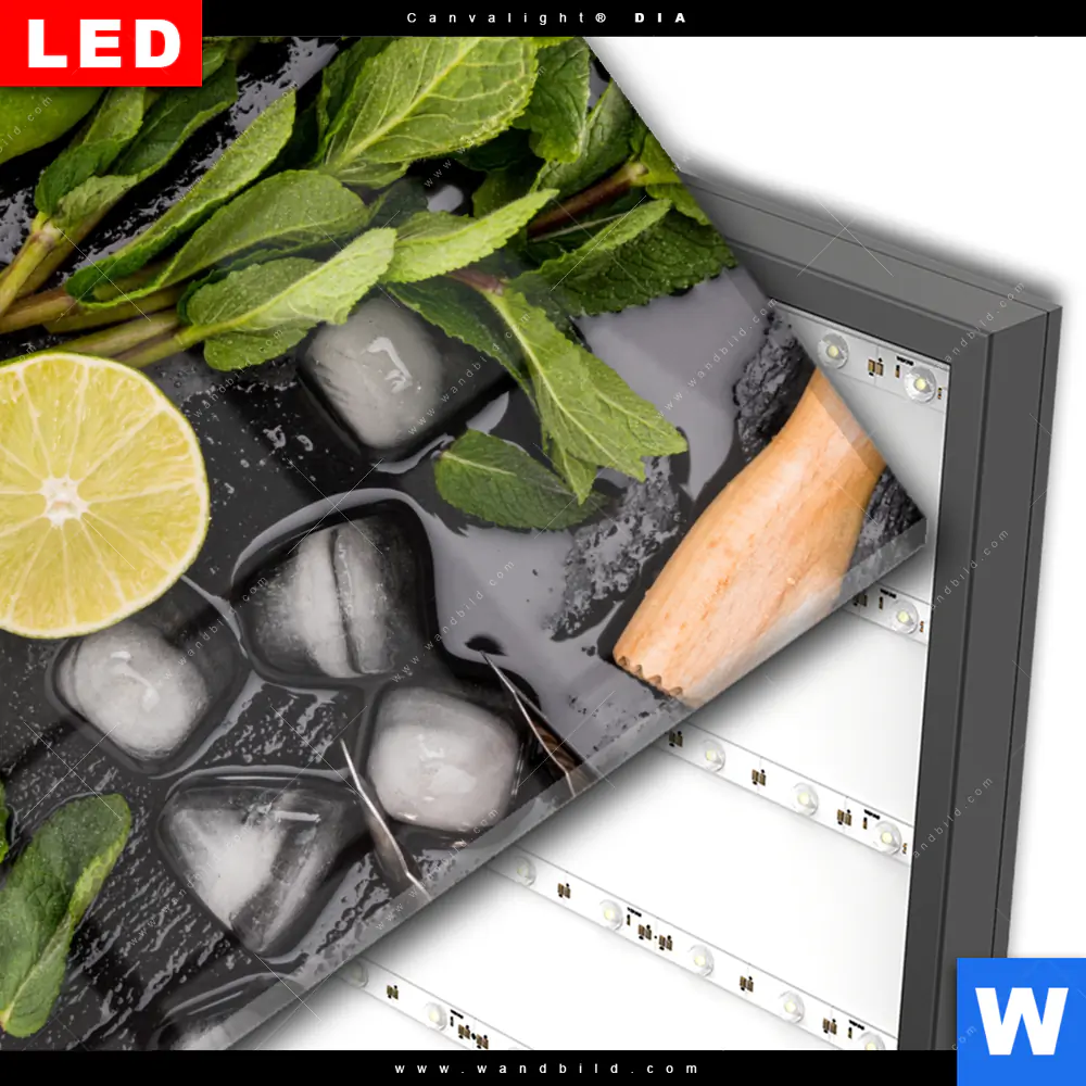 Wechselmotiv Acrylglas Canvalight® DIA | Perfekte Zutaten für Cocktails | Quadrat - Image 3