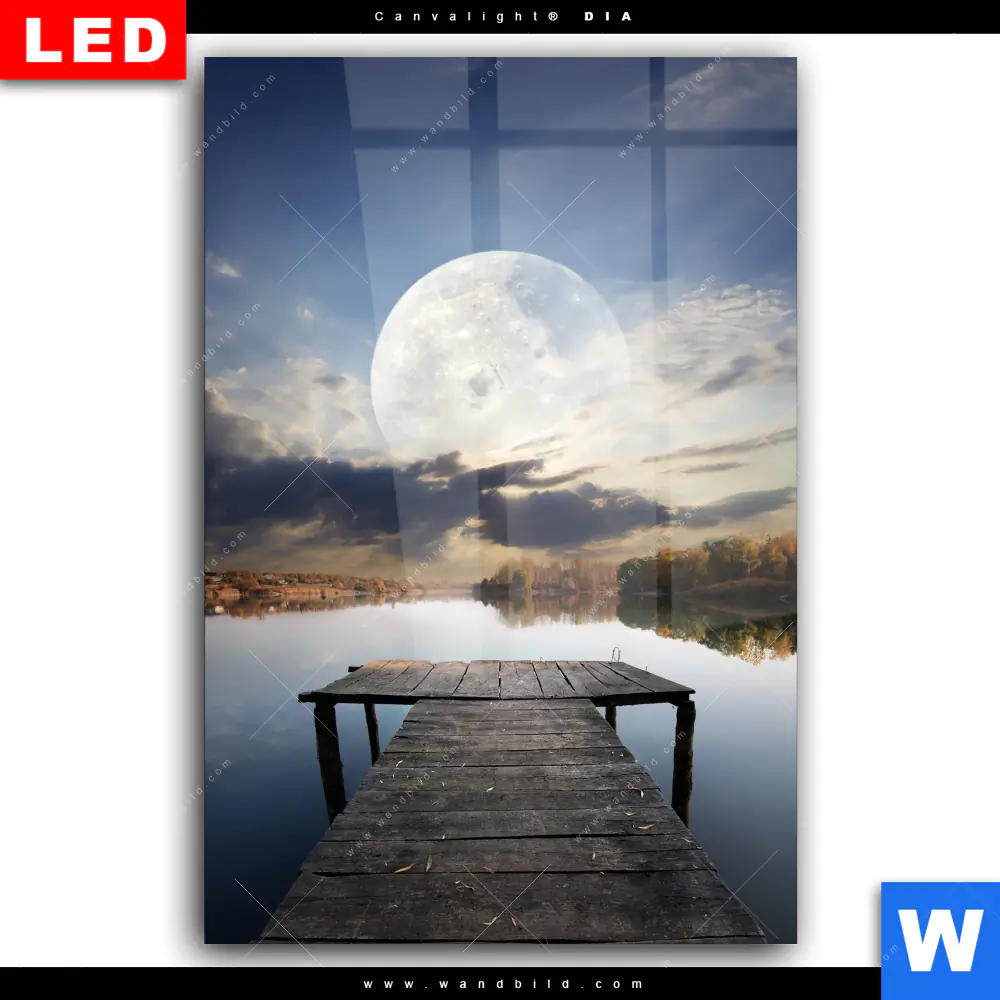 Wechselmotiv Acrylglas Canvalight® DIA | Pier am Fluss | Hochformat - Image 2