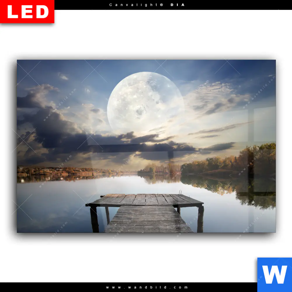 Wechselmotiv Acrylglas Canvalight® DIA | Pier am Fluss | Querformat - Image 2