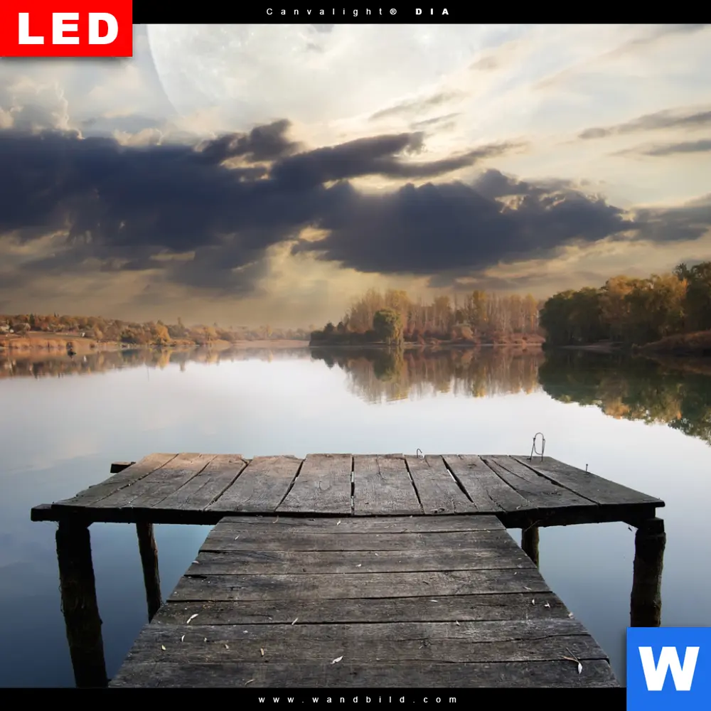 Wechselmotiv Acrylglas Canvalight® DIA | Pier am Fluss | Schmal - Image 4