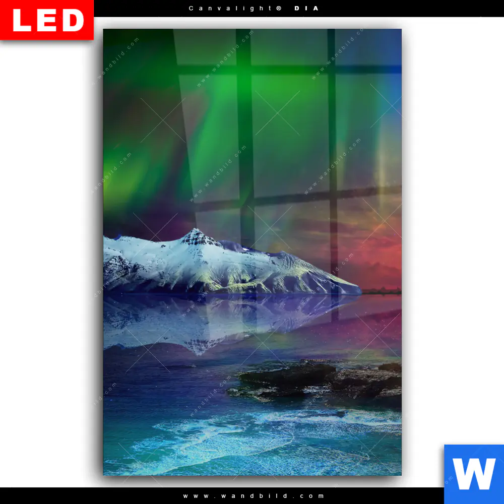 Wechselmotiv Acrylglas Canvalight® DIA | Polarlichter | Hochformat - Image 2
