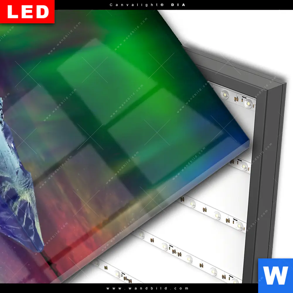 Wechselmotiv Acrylglas Canvalight® DIA | Polarlichter | Hochformat - Image 3