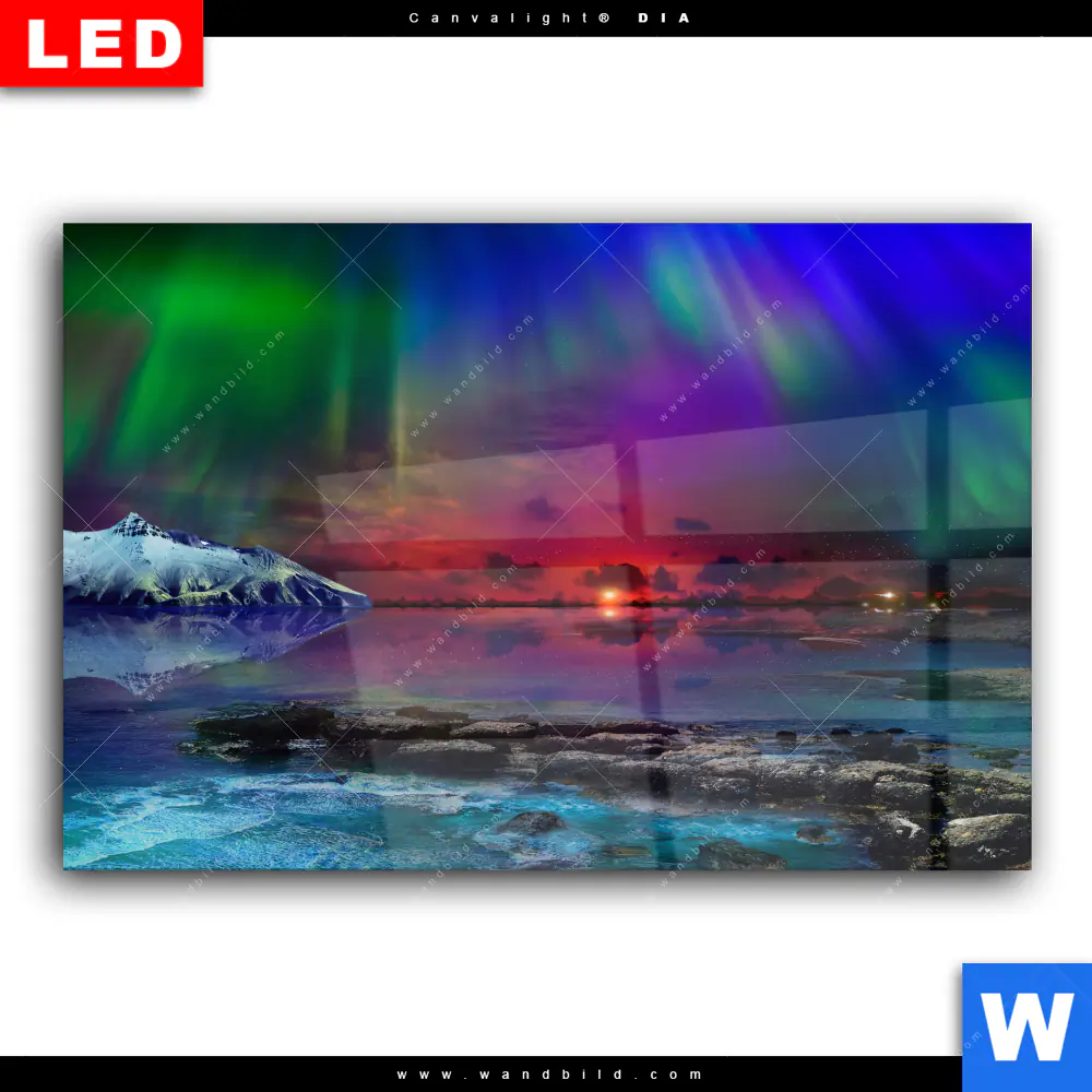 Wechselmotiv Acrylglas Canvalight® DIA | Polarlichter | Querformat - Image 2