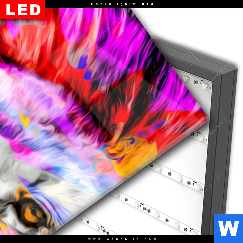 Wechselmotiv Acrylglas Canvalight® DIA | Pop Art Löwe | Schmal - Image 3