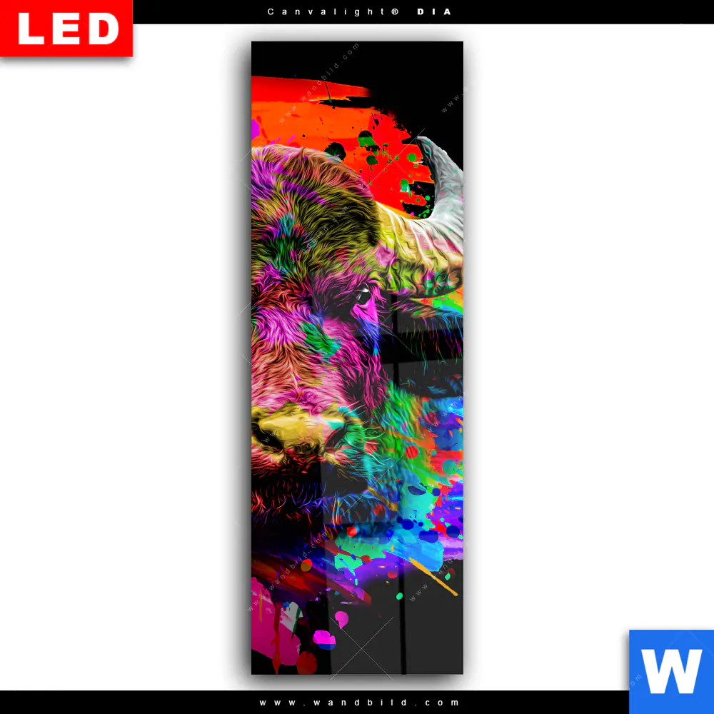 Wechselmotiv Acrylglas Canvalight® DIA | Pop Art Stier | Schmal - Image 2