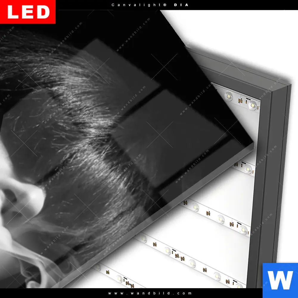 Wechselmotiv Acrylglas Canvalight® DIA | Rauchende Lady | Schmal - Image 3
