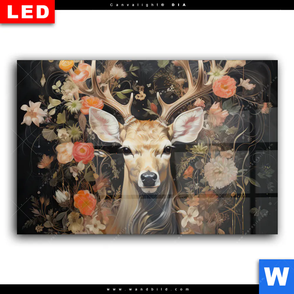 Wechselmotiv Acrylglas Canvalight® DIA | Reh Blumen | Querformat - Image 2