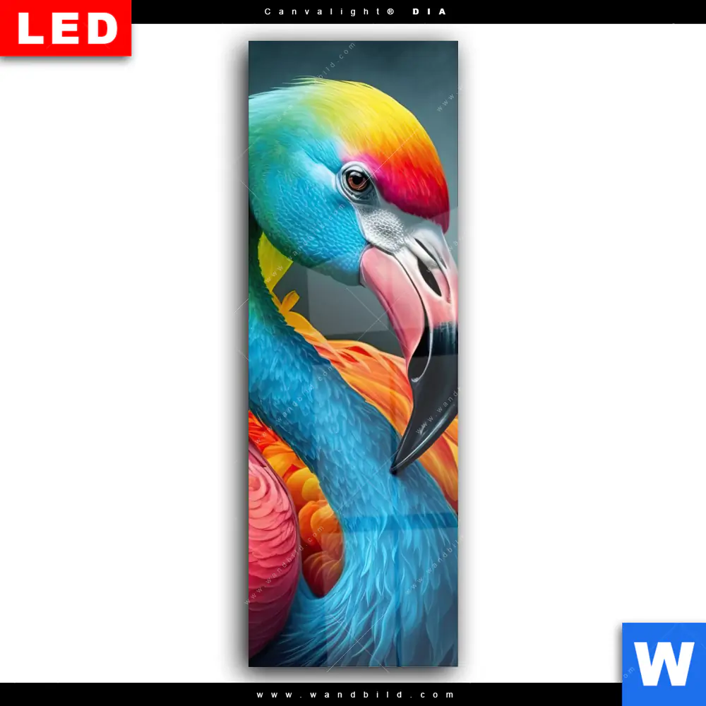 Wechselmotiv Acrylglas Canvalight® DIA | Romantische Flamingos | Schmal - Image 2