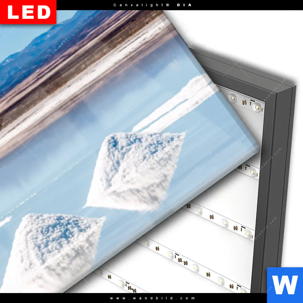 Wechselmotiv Acrylglas Canvalight® DIA | Salzlandschaft in den Anden | Panorama - Image 3