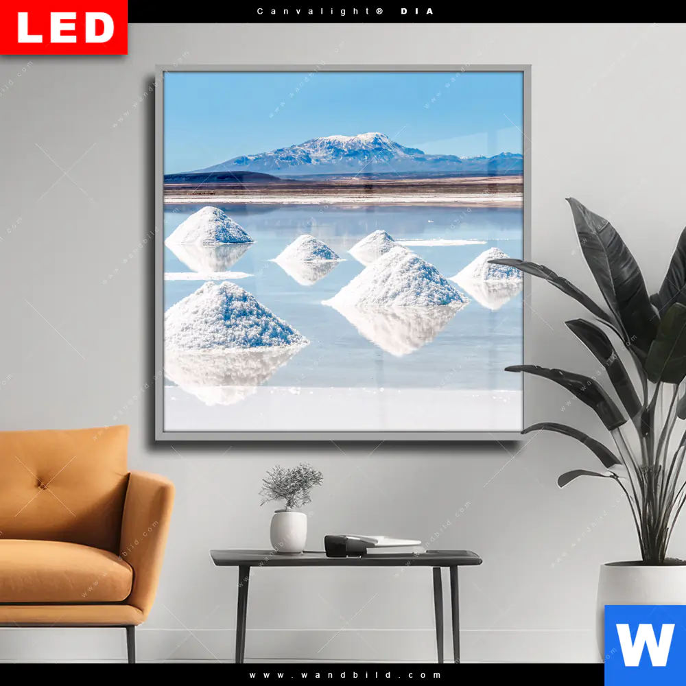 Wechselmotiv Acrylglas Canvalight® DIA | Salzlandschaft in den Anden | Quadrat