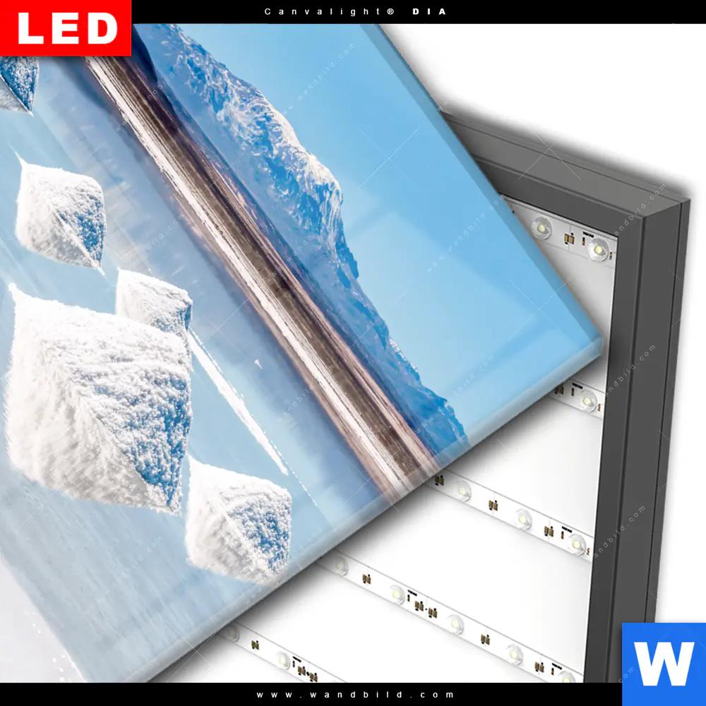 Wechselmotiv Acrylglas Canvalight® DIA | Salzlandschaft in den Anden | Quadrat - Image 3
