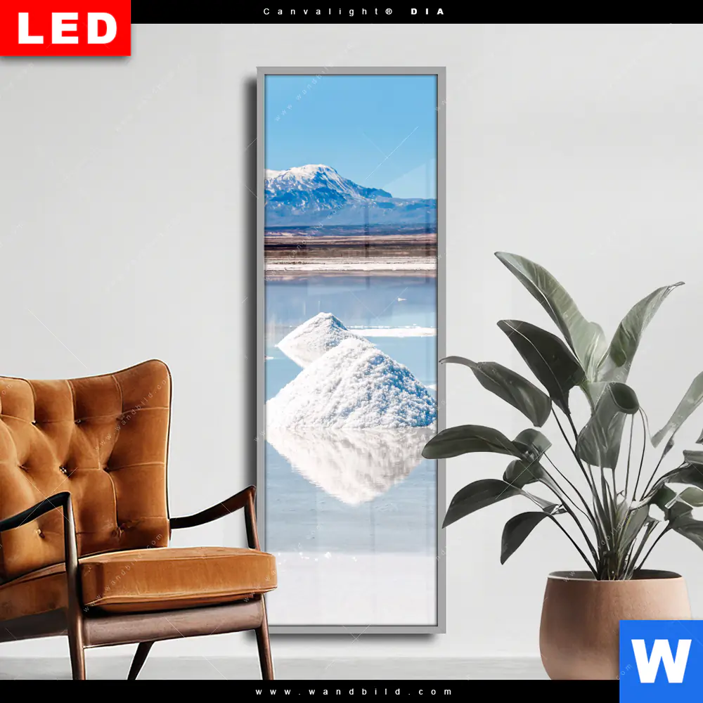 Wechselmotiv Acrylglas Canvalight® DIA | Salzlandschaft in den Anden | Schmal