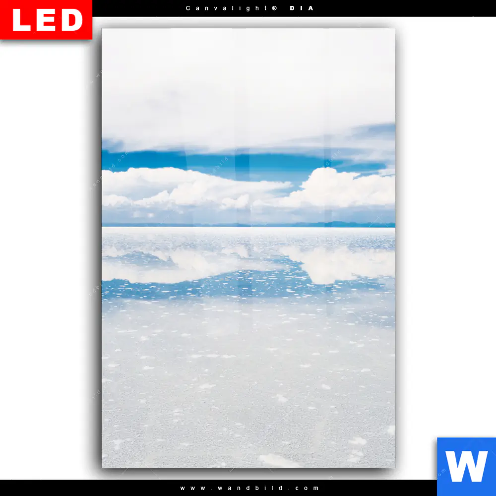 Wechselmotiv Acrylglas Canvalight® DIA | Salzsee in Bolivien | Hochformat - Image 2