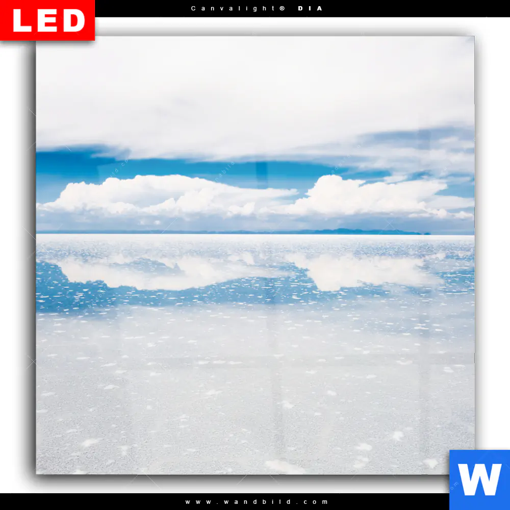 Wechselmotiv Acrylglas Canvalight® DIA | Salzsee in Bolivien | Quadrat - Image 2