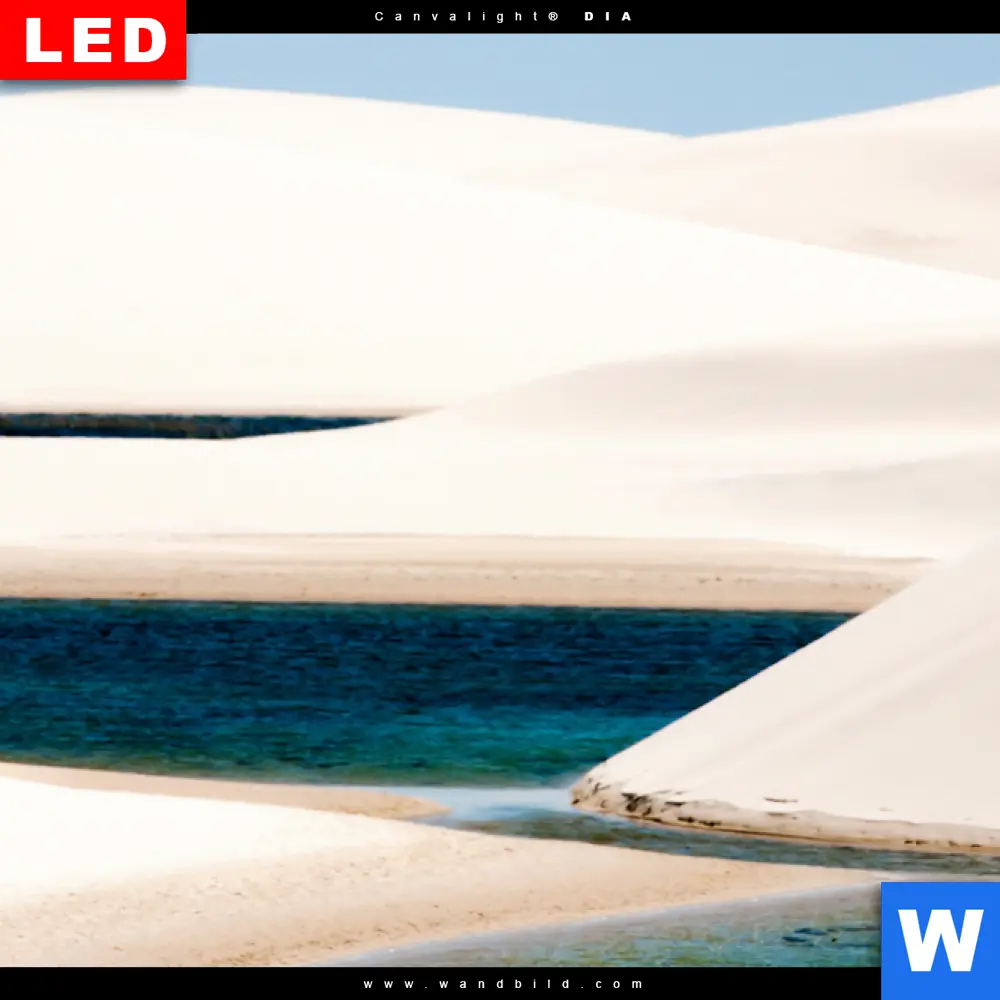 Wechselmotiv Acrylglas Canvalight® DIA | Sanddünen und Seen | Quadrat - Image 4