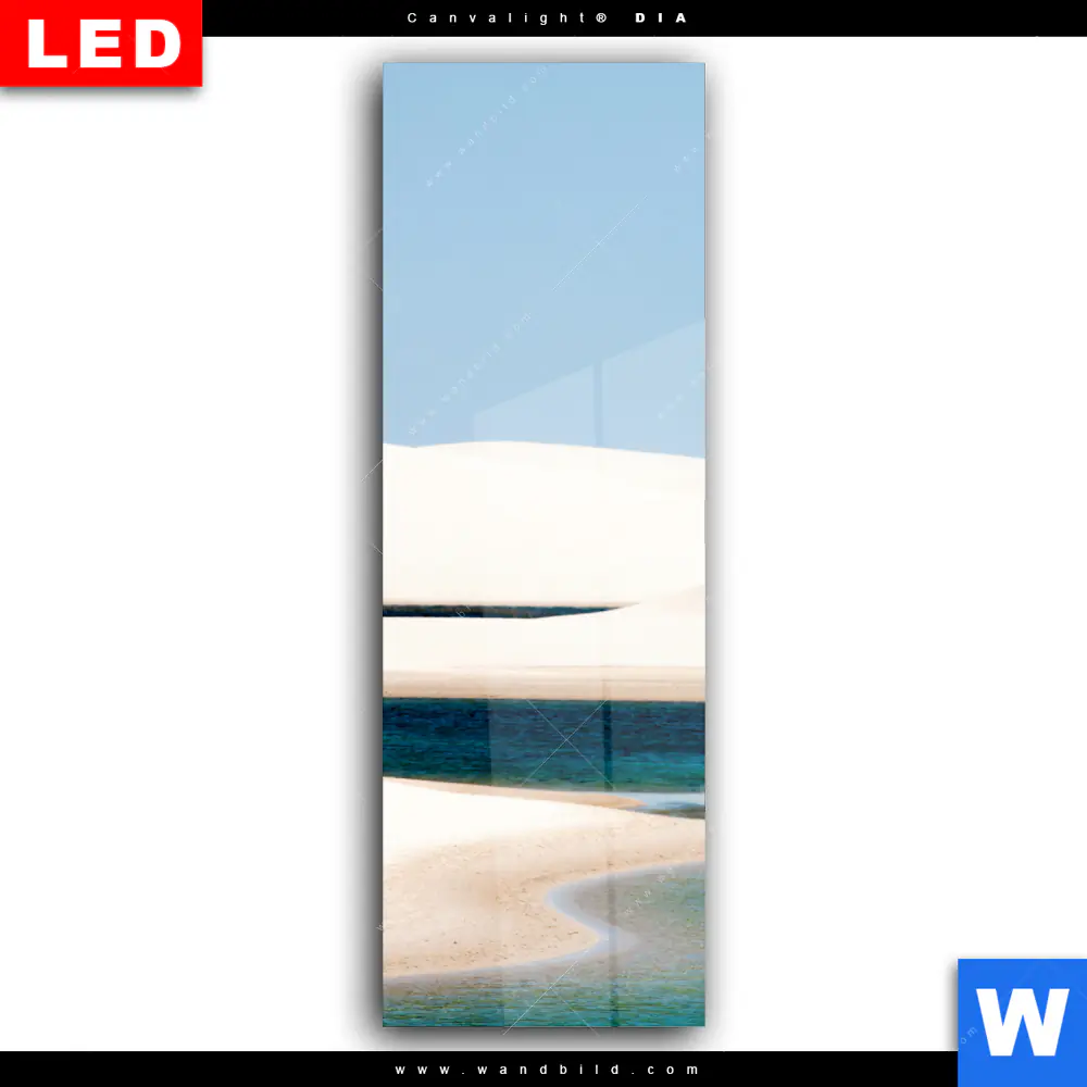 Wechselmotiv Acrylglas Canvalight® DIA | Sanddünen und Seen | Schmal - Image 2