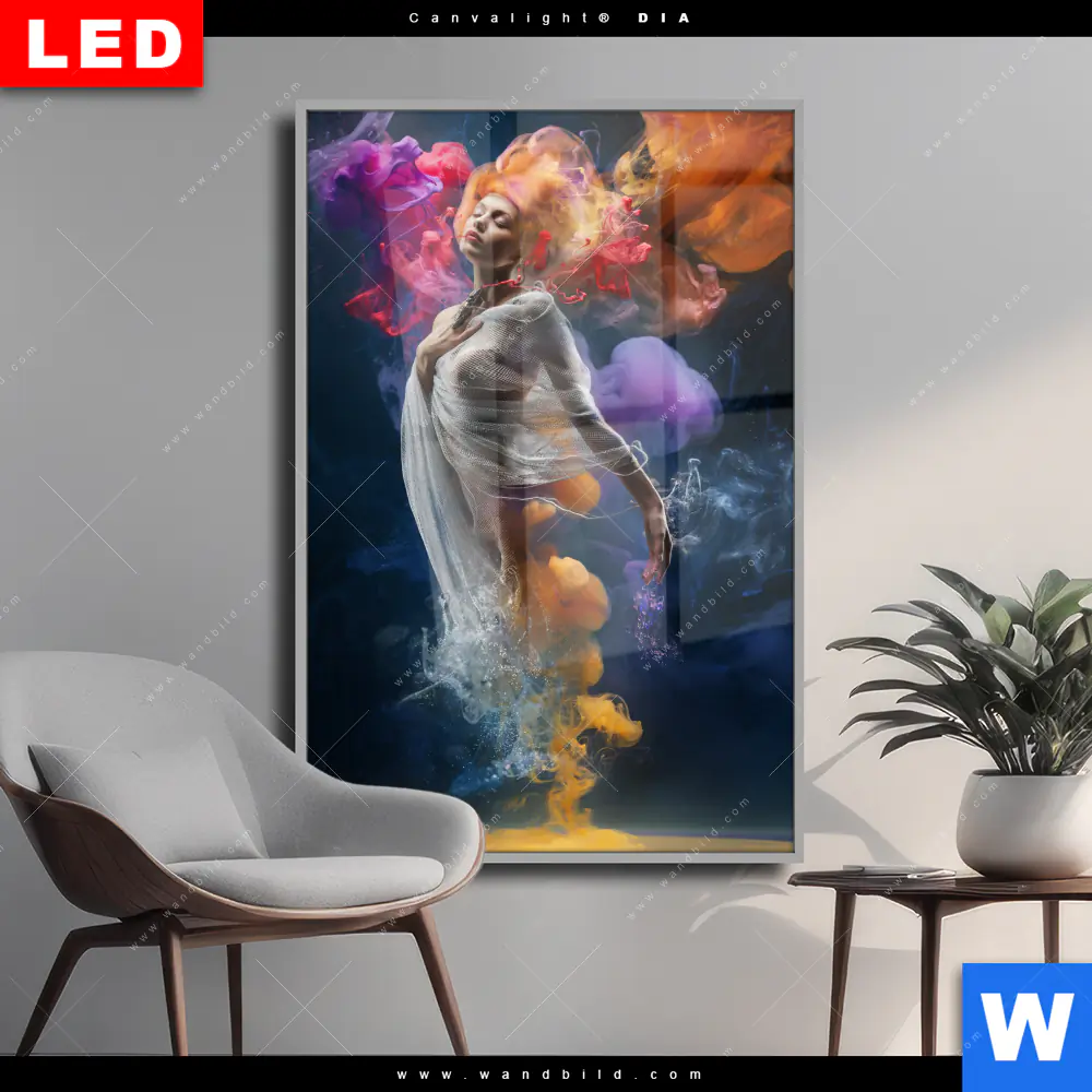 Wechselmotiv Acrylglas Canvalight® DIA | Schlafende Nixe | Hochformat
