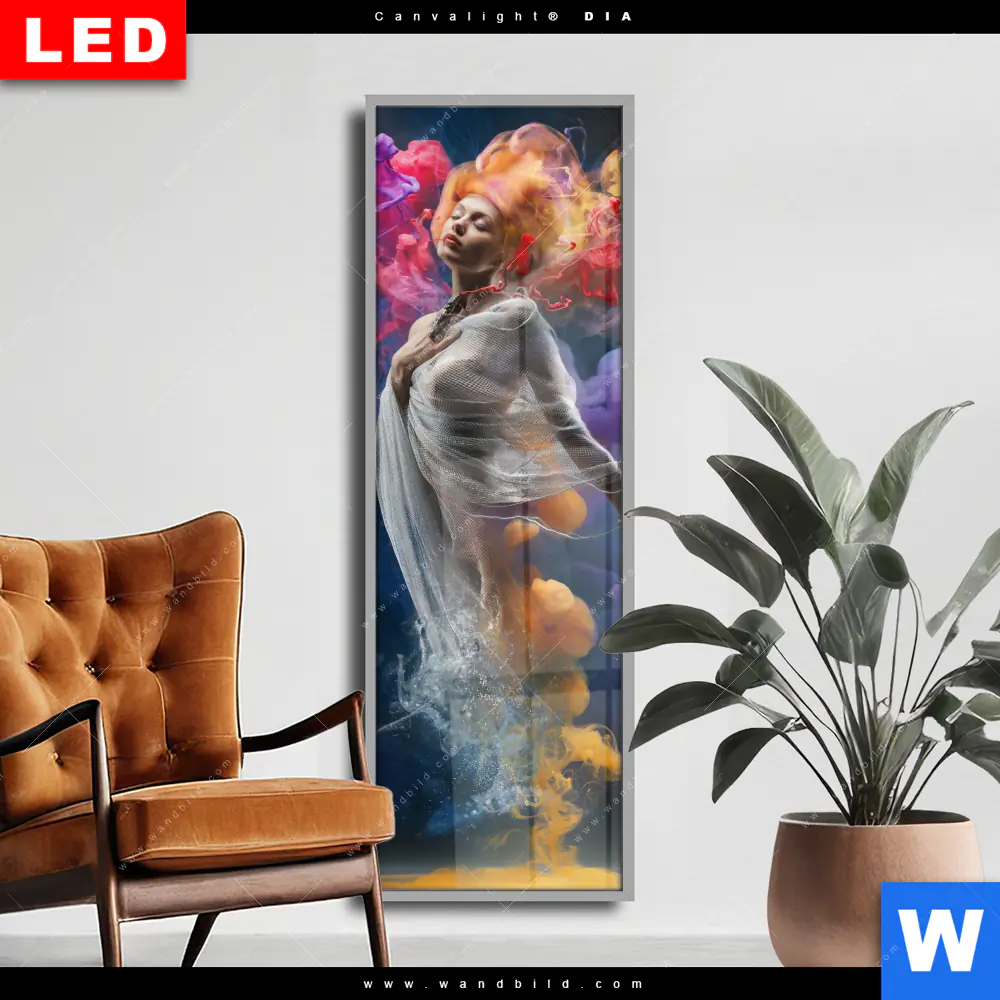 Wechselmotiv Acrylglas Canvalight® DIA | Schlafende Nixe | Schmal