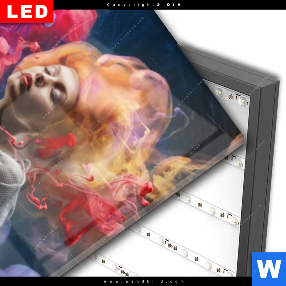 Wechselmotiv Acrylglas Canvalight® DIA | Schlafende Nixe | Schmal - Image 3