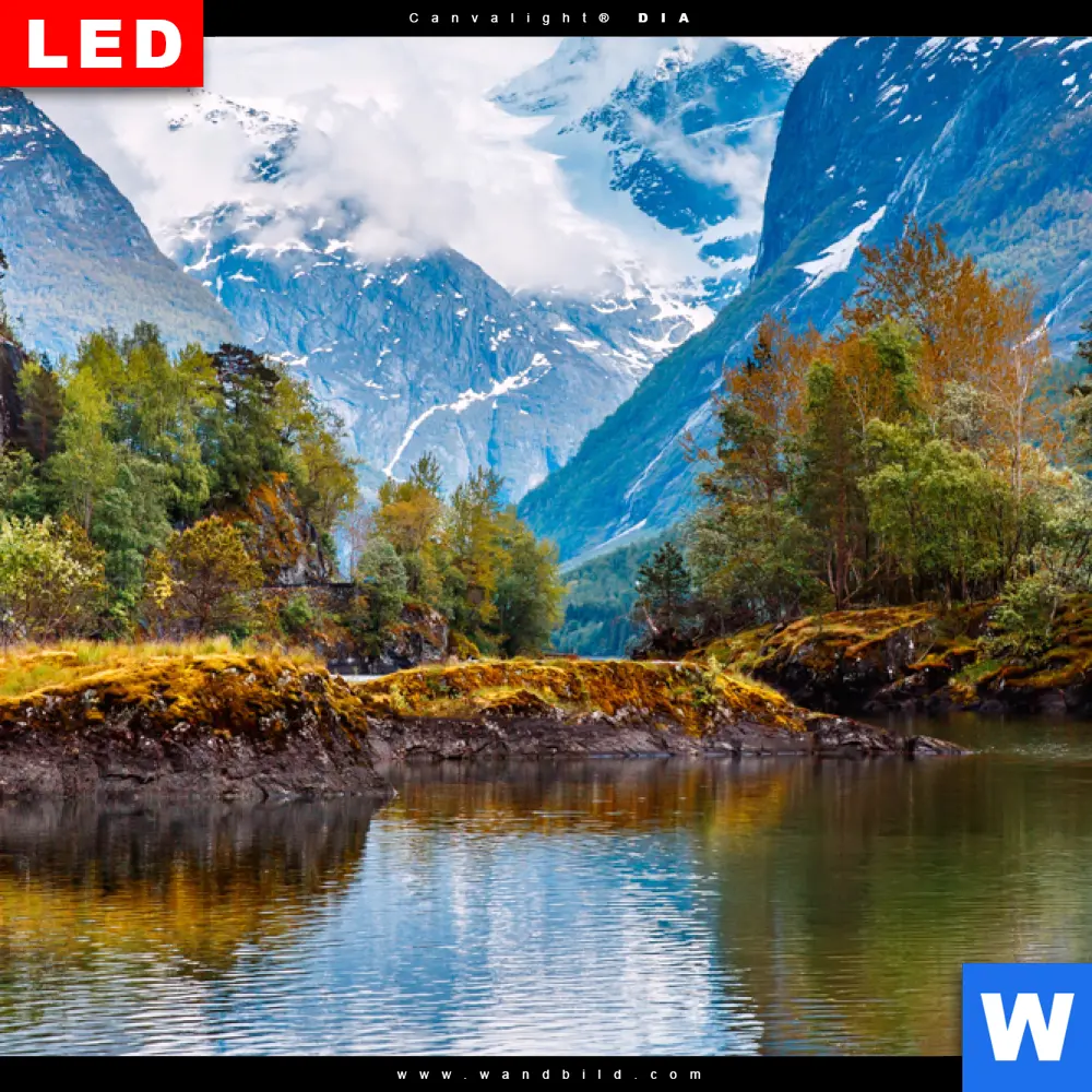 Wechselmotiv Acrylglas Canvalight® DIA | Schöne Natur in Norwegen | Panorama - Image 4