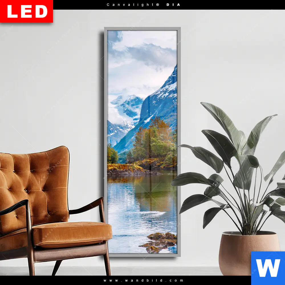 Wechselmotiv Acrylglas Canvalight® DIA | Schöne Natur in Norwegen | Schmal