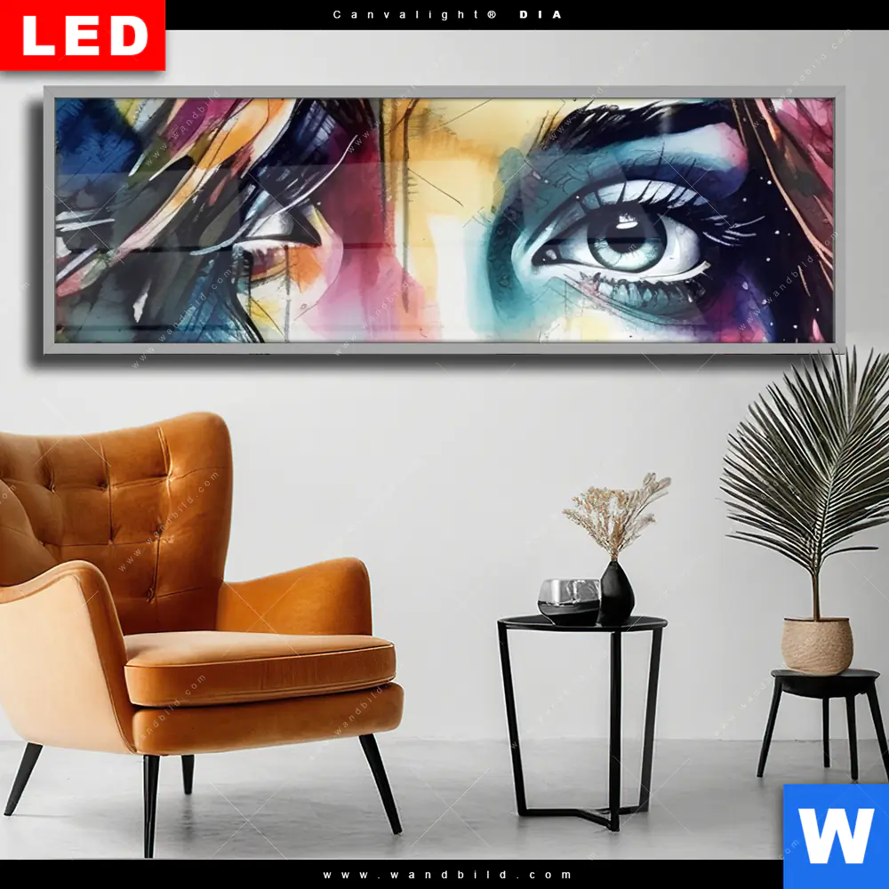 Wechselmotiv Acrylglas Canvalight® DIA | Schönes Mädchen Sophie | Panorama