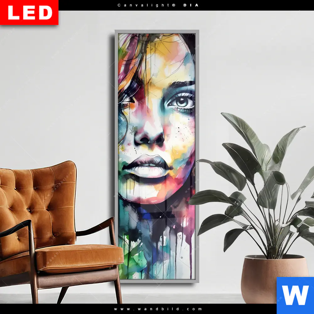 Wechselmotiv Acrylglas Canvalight® DIA | Schönes Mädchen Sophie | Schmal