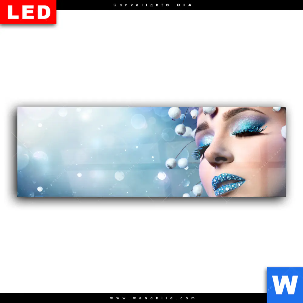 Wechselmotiv Acrylglas Canvalight® DIA | Schönheit in Blau & Weiss | Panorama - Image 2