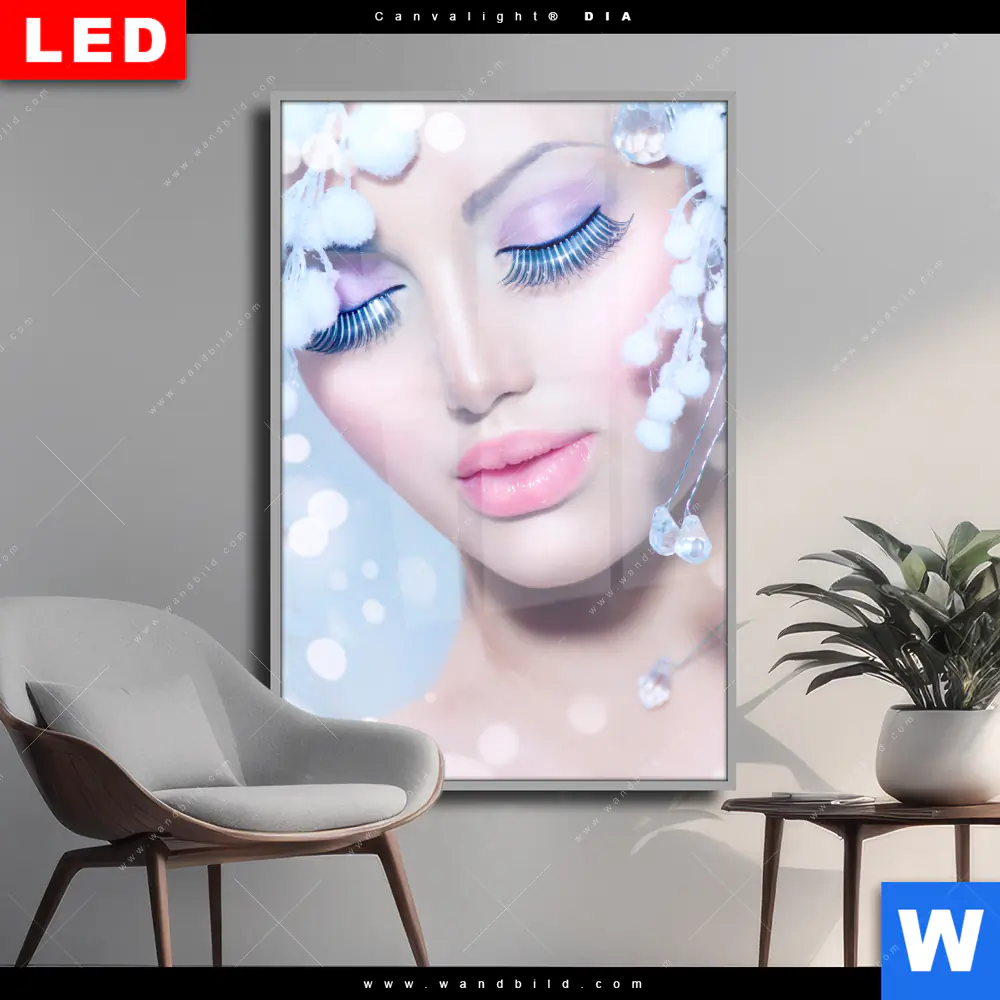 Wechselmotiv Acrylglas Canvalight® DIA | Schönheit in Frost und Kristall | Hochformat