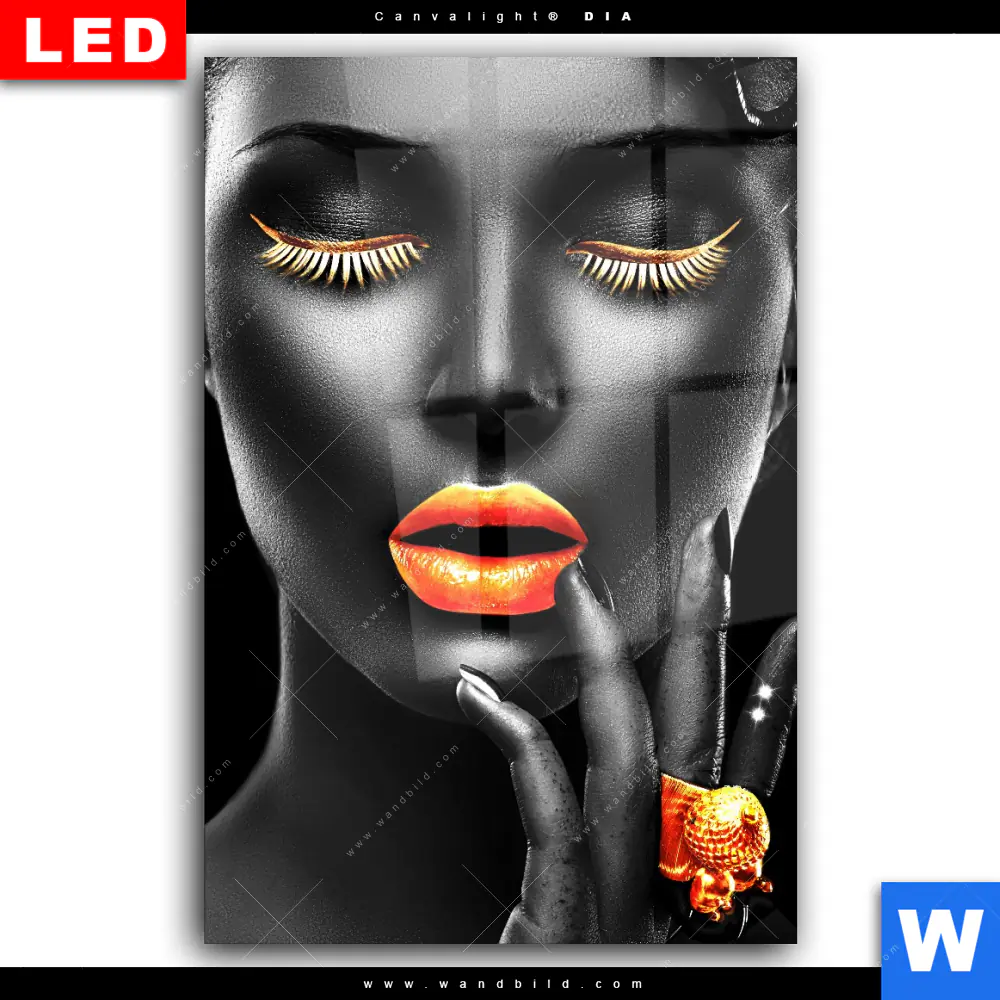 Wechselmotiv Acrylglas Canvalight® DIA | Schönheit in Schwarz | Hochformat - Image 2