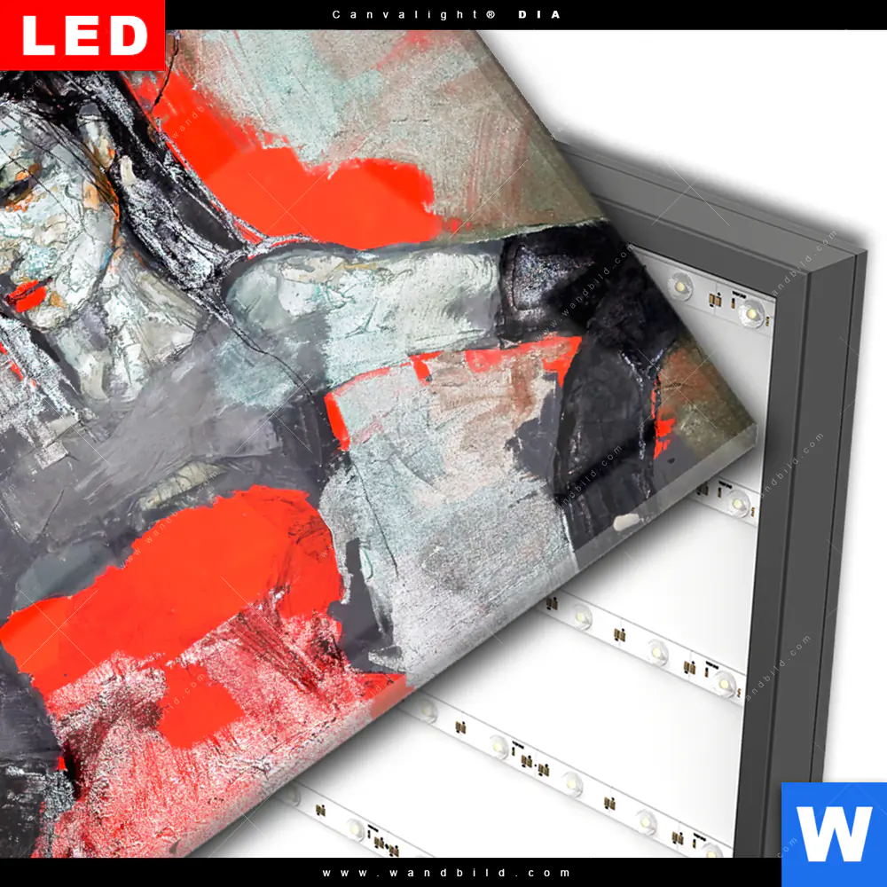 Wechselmotiv Acrylglas Canvalight® DIA | Schweigsame Frau | Querformat - Image 3