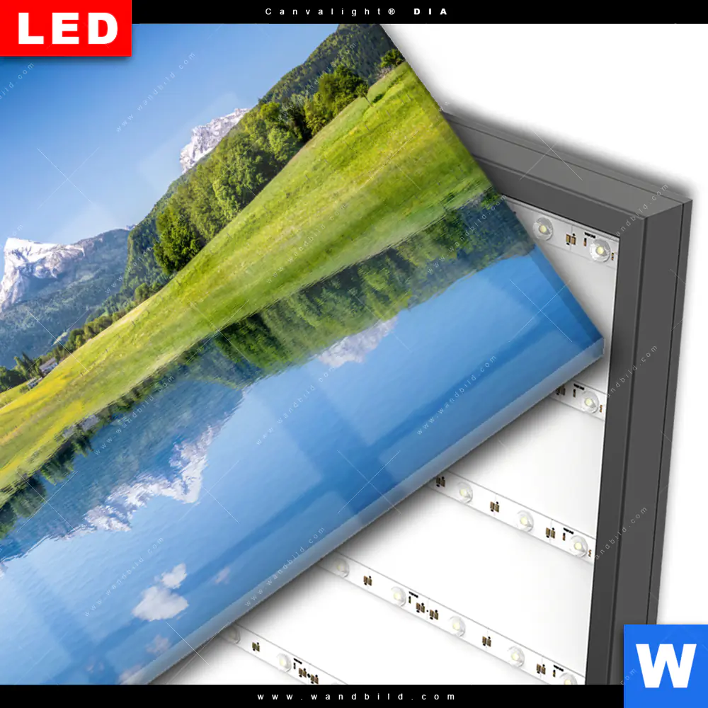 Wechselmotiv Acrylglas Canvalight® DIA | Sommerlandschaft in den Alpen | Querformat - Image 3