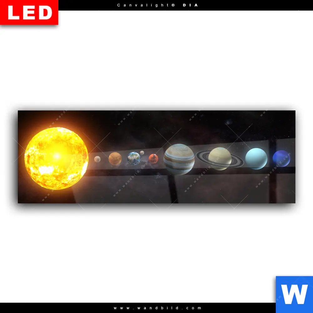Wechselmotiv Acrylglas Canvalight® DIA | Sonnensystem | Panorama - Image 2