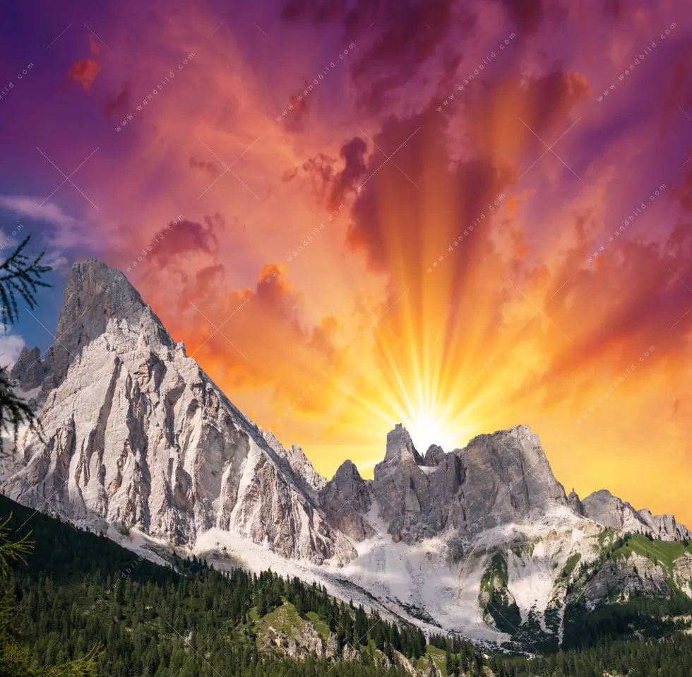 Wechselmotiv Acrylglas Canvalight® DIA | Sonnenuntergang in den Bergen | Querformat - Image 5