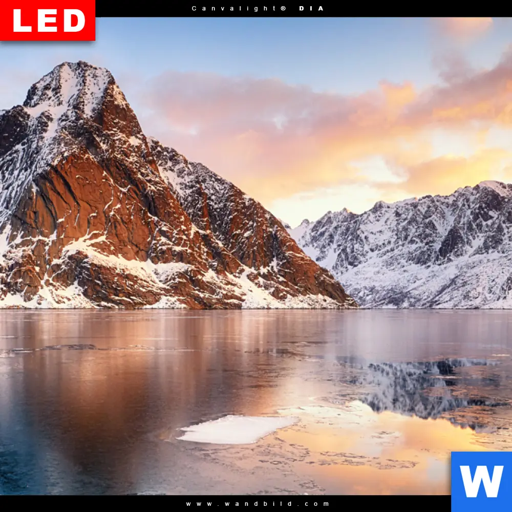 Wechselmotiv Acrylglas Canvalight® DIA | Sonnenuntergang Norwegen | Schmal - Image 4