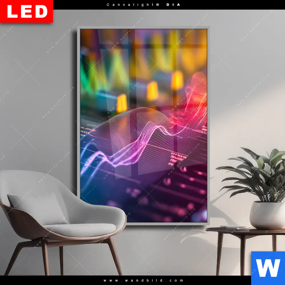 Wechselmotiv Acrylglas Canvalight® DIA | Sound Wave | Hochformat