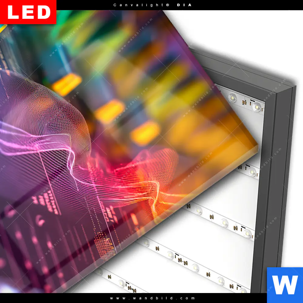 Wechselmotiv Acrylglas Canvalight® DIA | Sound Wave | Quadrat - Image 3