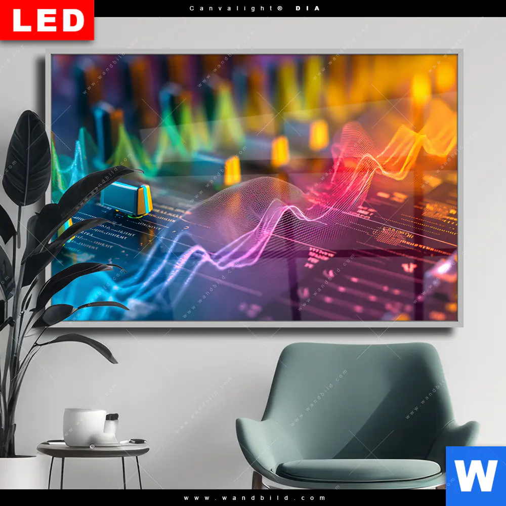 Wechselmotiv Acrylglas Canvalight® DIA | Sound Wave | Querformat