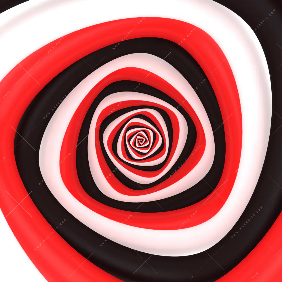 Wechselmotiv Acrylglas Canvalight® DIA | Spirale in rot weiß schwarz | Querformat - Image 5