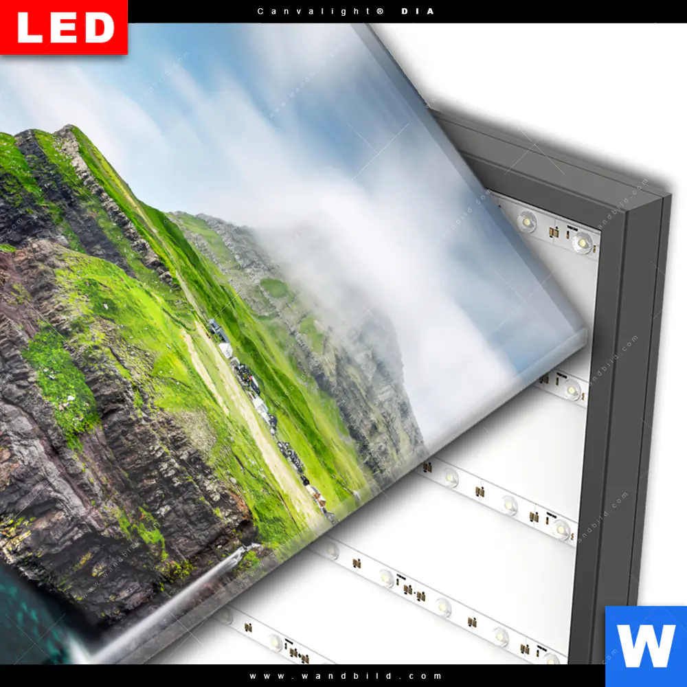 Wechselmotiv Acrylglas Canvalight® DIA | Steilküste am Meer | Quadrat - Image 3