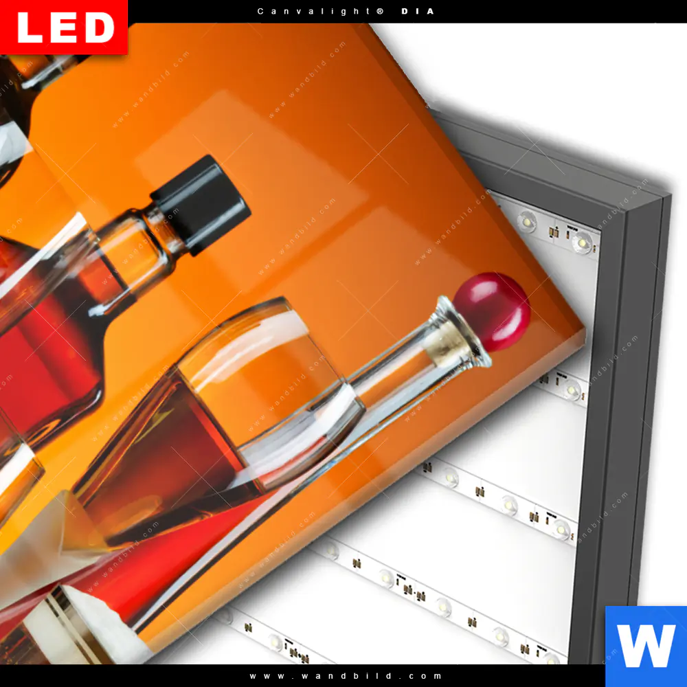 Wechselmotiv Acrylglas Canvalight® DIA | Stillleben Flaschen Gläser | Hochformat - Image 3
