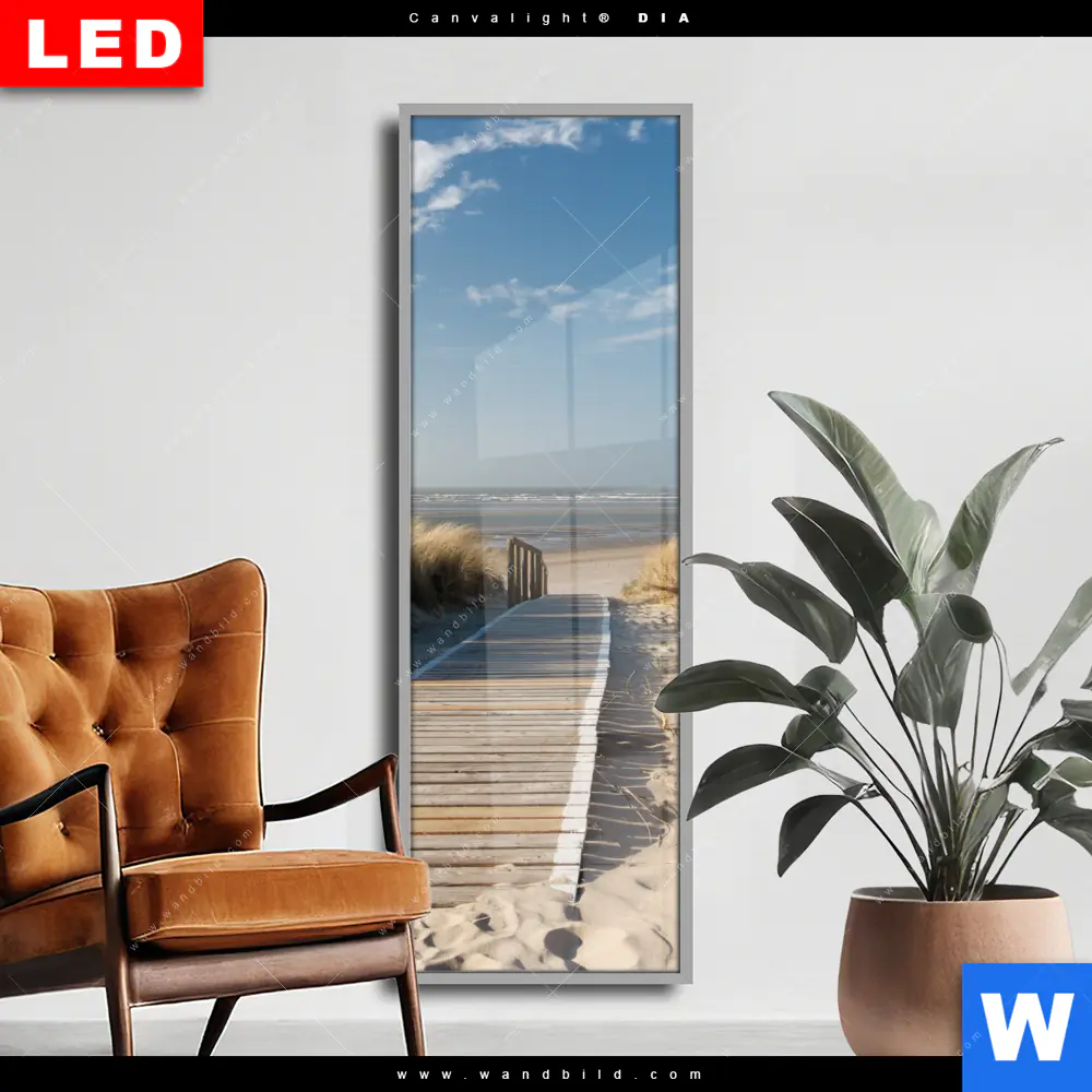Wechselmotiv Acrylglas Canvalight® DIA | Strand auf Langeoog | Schmal