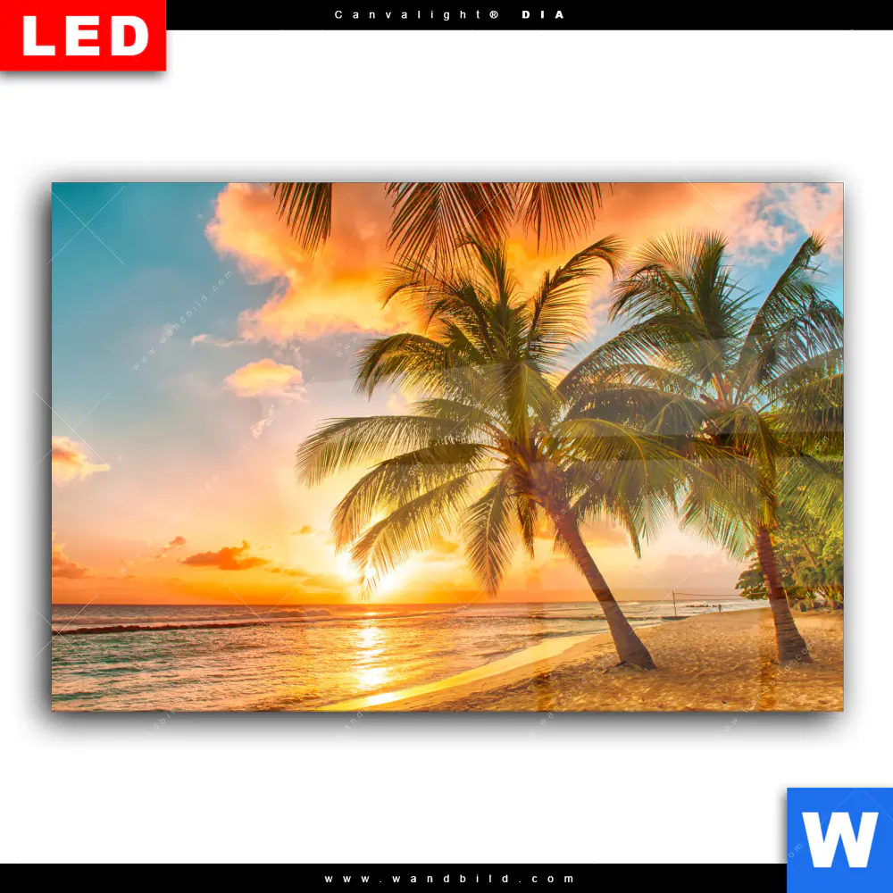 Wechselmotiv Acrylglas Canvalight® DIA | Strand von Barbados | Querformat - Image 2