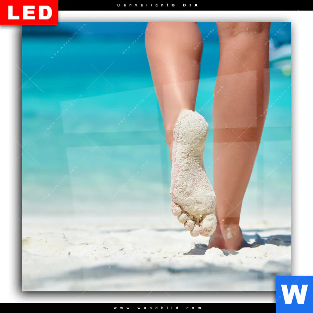 Wechselmotiv Acrylglas Canvalight® DIA | Strandspaziergang | Quadrat - Image 2