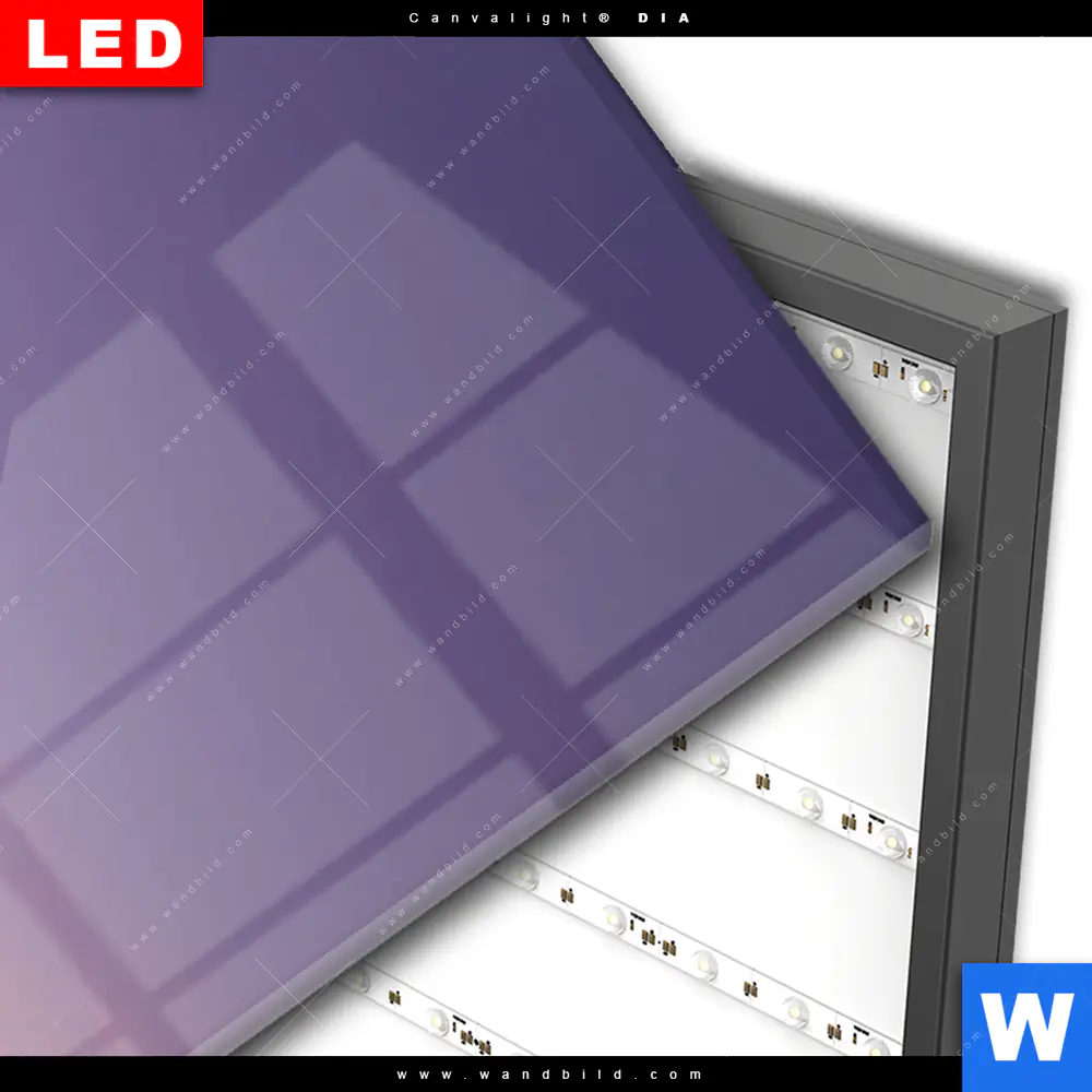 Wechselmotiv Acrylglas Canvalight® DIA | Strandweg im Sonnenuntergang | Schmal - Image 3