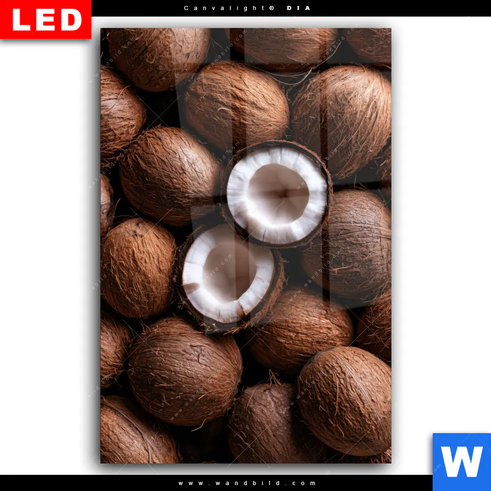 Wechselmotiv Acrylglas Canvalight® DIA | Tropische Kokosnüsse – Exotischer Genuss | Hochformat - Image 2