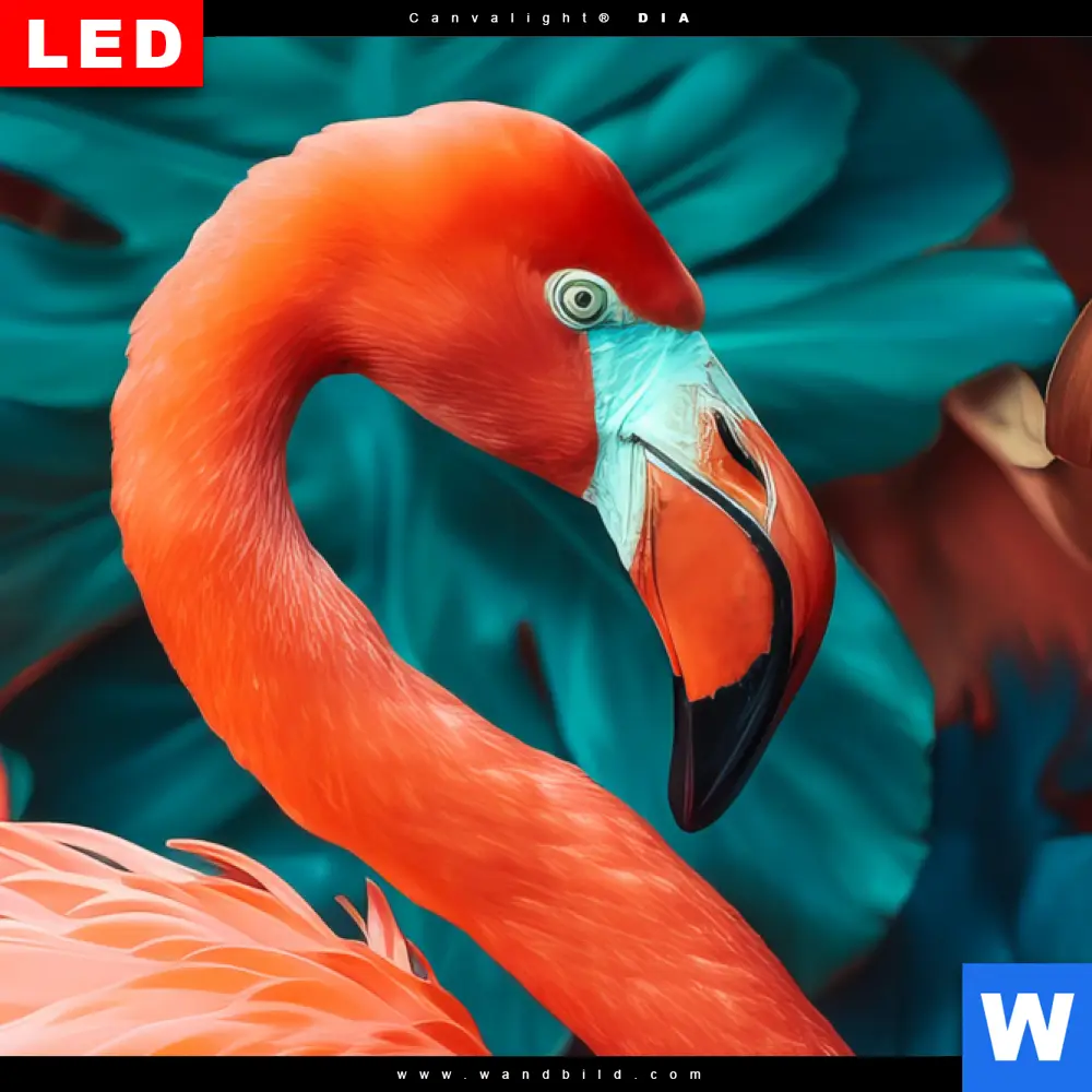 Wechselmotiv Acrylglas Canvalight® DIA | Tropischer Flamingo Traum | Hochformat - Image 4