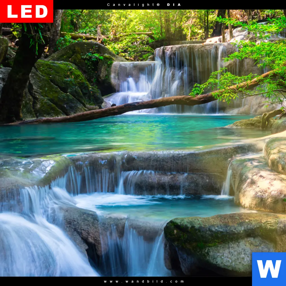 Wechselmotiv Acrylglas Canvalight® DIA | Tropischer Wasserfall | Hochformat - Image 4